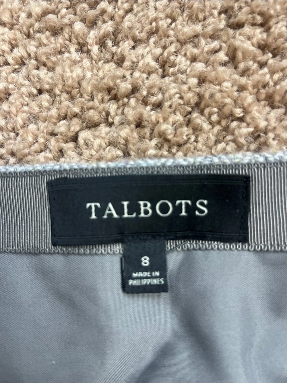 Talbots Gray Scallop Hem Mini Skirt